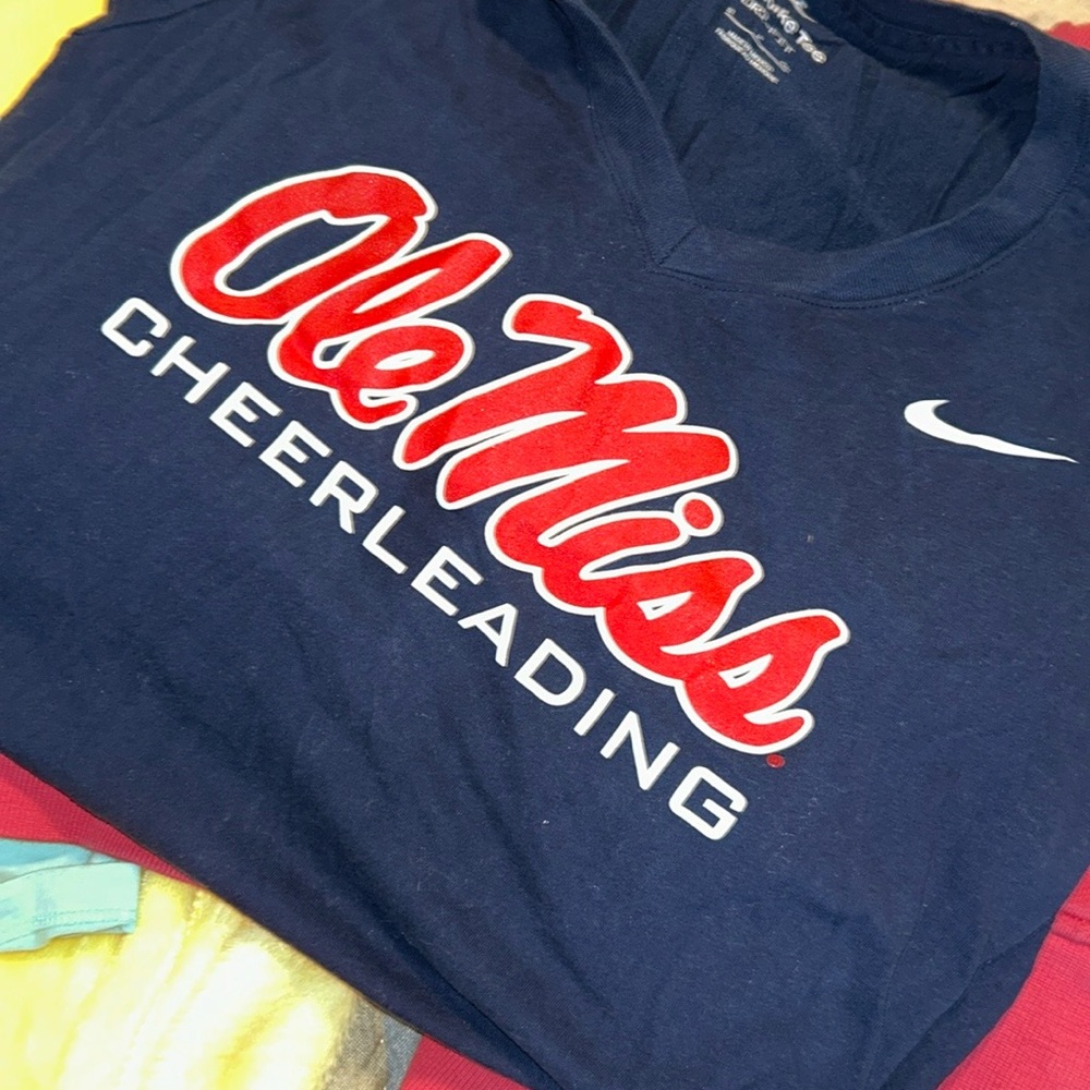 Ole Miss Cheerleading Navy T-Shirt